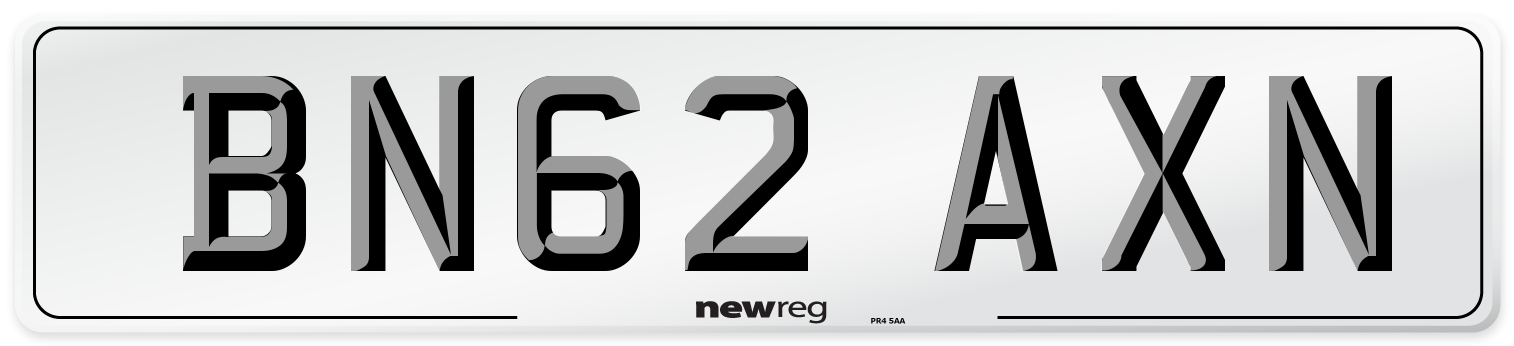 BN62 AXN Number Plate from New Reg